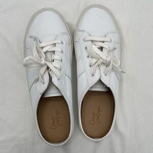 Crown Vintage Floraine Mule Comfort Shoe,‎ Women's Size 8 1/2 White Leather